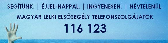 Telefonos lelki elsősegély szolgálat 116-123