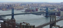 Manhattan híd látképe